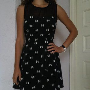 black mini dress w/bows